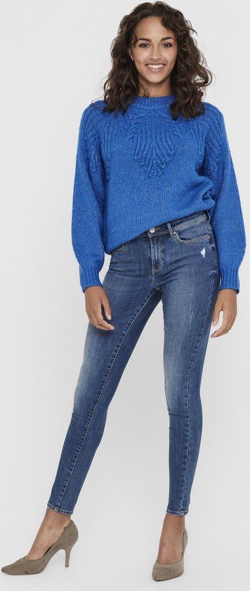 ONLY ONLWAUW Skinny Jeans - Medium Blue Denim - Women's - Size XL/32