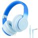 Casque enfant - Jack 3,5 mm - Câble 1,5 m - Pliable - Avec microphone - Bleu ciel