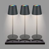 B.K.Licht BRILONER Cilano - Set van 3 Oplaadbare Tafellampen