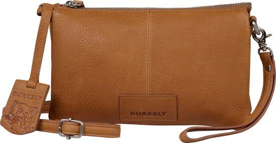 BURKELY Soft Skylar Crossbody Tas Dames - Cognac - Leer