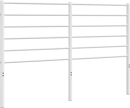 vidaXL Hoofdbord metaal wit 150 cm