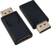 Herweck AG Adaptateur plaqué or, connecteur DisplayPort/prise HDMI, noir