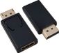 Herweck AG Adaptateur plaqué or, connecteur DisplayPort/prise HDMI, noir
