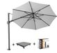 Platinum Challenger T2 zweefparasol 350 cm rond wit met 90KG voet en hoes