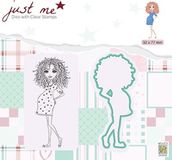 Nellie's Vaessen Creative Nellie's Choice Die Cut en Clear Stamp Zwangere Vrouw