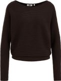 WE Fashion Dames fijngebreide trui van ribstof