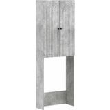 Maison Exclusive Armoire De Toilette Alkmaar Gris Béton 66 x 25,5 x 190 cm