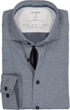 OLYMP Luxor modern fit chemise 24/7 - marine bleu tricot structure - Repassage facile - Tour de cou : 42