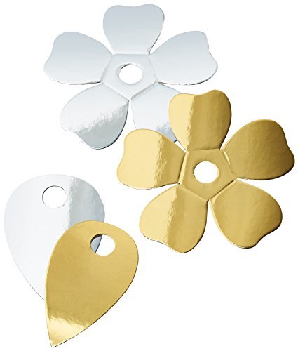 We R Memory Keepers DIY Party Light Covers 1Flower Lagen Goud, Zilver en Wit, Acryl, Meerkleurig, 4,62 x 5,81 x 0,25 cm