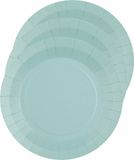 Santex Bordjes karton - 30x - rond - lichtblauw - 22 cm - feestbordjes