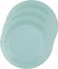 Santex Bordjes karton - 30x - rond - lichtblauw - 22 cm - feestbordjes