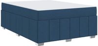 vidaXL Bedframe met matras Blauw 140 x 200 cm Stof
