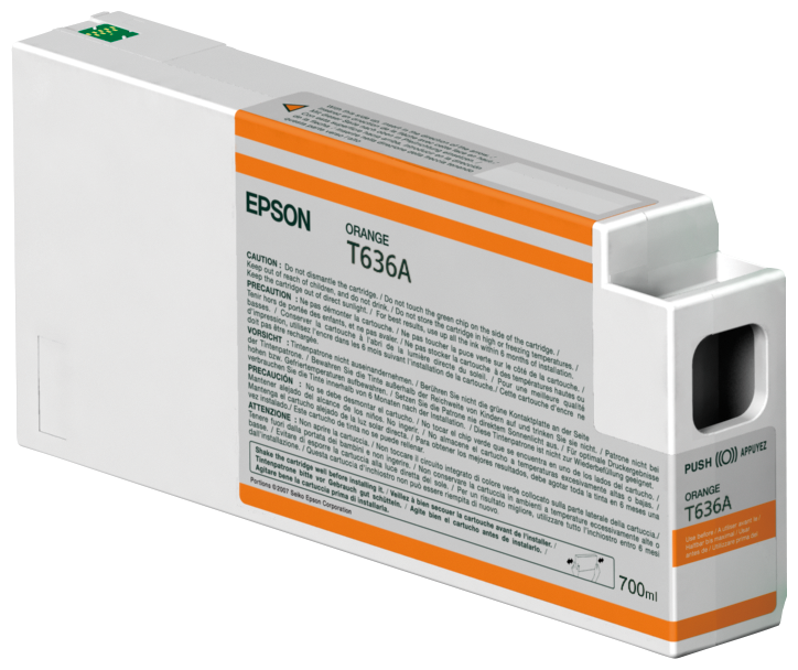 Epson inktpatroon Orange T636A00 UltraChrome HDR 700 ml single pack / oranje