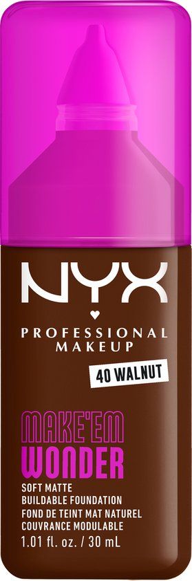 NYX Professional Make Up Make 'EM Wonder Foundation - Walnut - 30ml