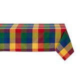 DII 70" Round Cotton Tablecloth Red & White Check