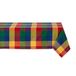 DII 70" Round Cotton Tablecloth Red & White Check