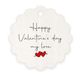 Mopec X117.3 verpakking met 28 kaarten, bloem, 4 cm, boodschap Happy St. Valentine's Day, My Love