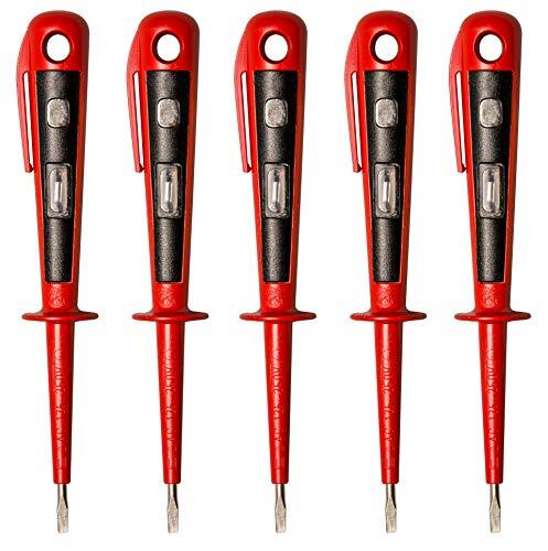 H+H Werkzeug H+H gereedschap 5 x 45300 Europester/Spanntester/Fasetester tot 250V GS getest volgens VDE 0680 Made in Germany, rood/zwart Rond 150 mm rood/zwart