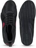 Lonsdale Heskin boksschoenen voor heren - Zwart/Rood - Maat 45