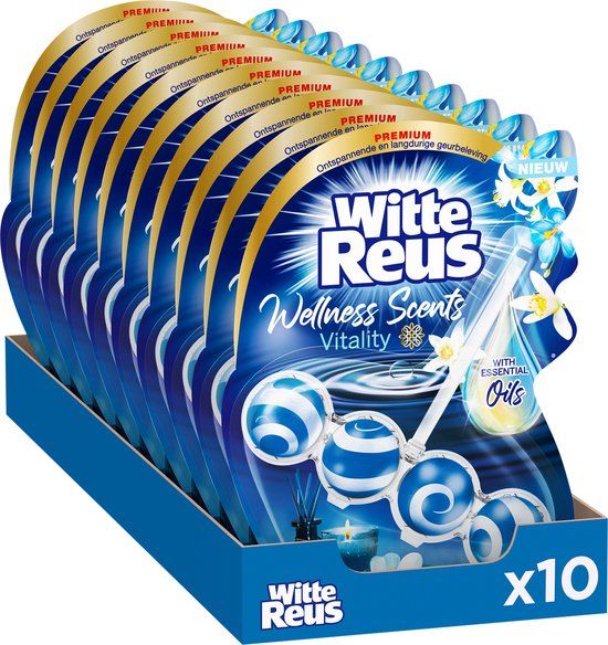 Witte Reus Toiletblok - Wellness Scents - Vitality - 10 stuks - Voordeelverpakking