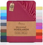 NatureMark Microvezel hoeslaken Bordeauxrood 140x200cm