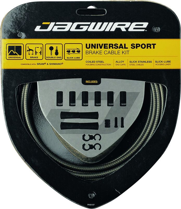 Jagwire Sport Universele Remkabelset voor Shimano/SRAM, carbon silver