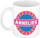 Bellatio Decorations Annelies voornaam koffiemok wit/roze 300 ml