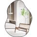 Costway - Miroir mural décoratif, miroir mural moderne avec cadre métallique, chambre (or, 56 x 78 cm)