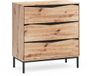 Vicco Dressoir Elvano, Eiken/Zwart, 79.2 x 85 cm met 3 lades
