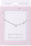 Depesche ketting zilver met letter G en hart hanger cadeau.
