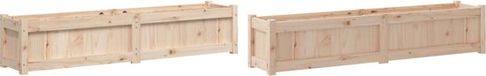 vidaXL Plantenbakken 2 stuks massief grenenhout Bruin