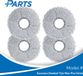 Plus.Parts Ecovacs Deebot T50 Max Pro Omni Dweilpads (4 Stuks, Plus.Parts® alternatief voor 201-2425-10B0)