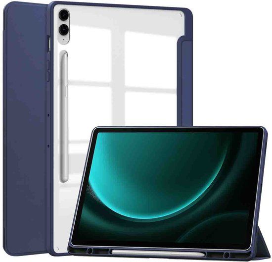 iMoshion Tablet Hoes Samsung Galaxy Tab S9 FE Plus / S9 Plus - Book Case - Donkerblauw
