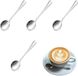 Unyqoos® Set de quatre cuillères élégantes en acier inoxydable pour café et desserts