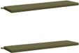 vidaXL - Coussin de banc - SOEST - 2 pièces - 100% Polyester - Vert olive