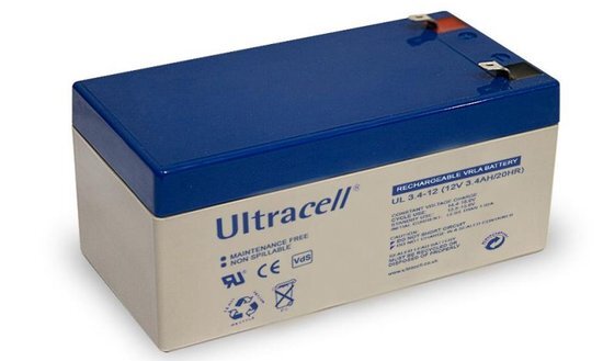 Ultracell UL VRLA Loodaccu 12Volt 3 4Ah - UL3.4-12 - 6FM3.4 VdS