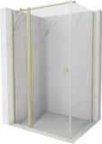 Mexen Mist T cabine de douche avec porte battante 115 x 110 cm, transparent, or brossé