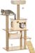 PawHut Krabpaal - Spaanplaat, Pluche - 60x40x130cm - Geel