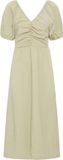 ICHI IHFAMILA DR V-hals Mouwloze Midi Jurk Vrouwen 34 Effen Viscose/Polyester/Polyamide Lente/Zomer 2026 EUCALYPTUS