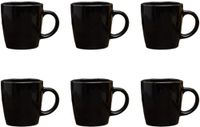 HOME DECO FACTORY KA0138 Black Mug with Gold Trim 40Cl