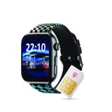 SaveFamily SaveWatch 2 Smartwatch voor kinderen, lus, zwart met siliconen armband
