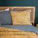 TRANKIELO® - Housse de couette 220 x 240 cm - 100% coton - 2 taies d'oreiller - Imprimé floral jaune