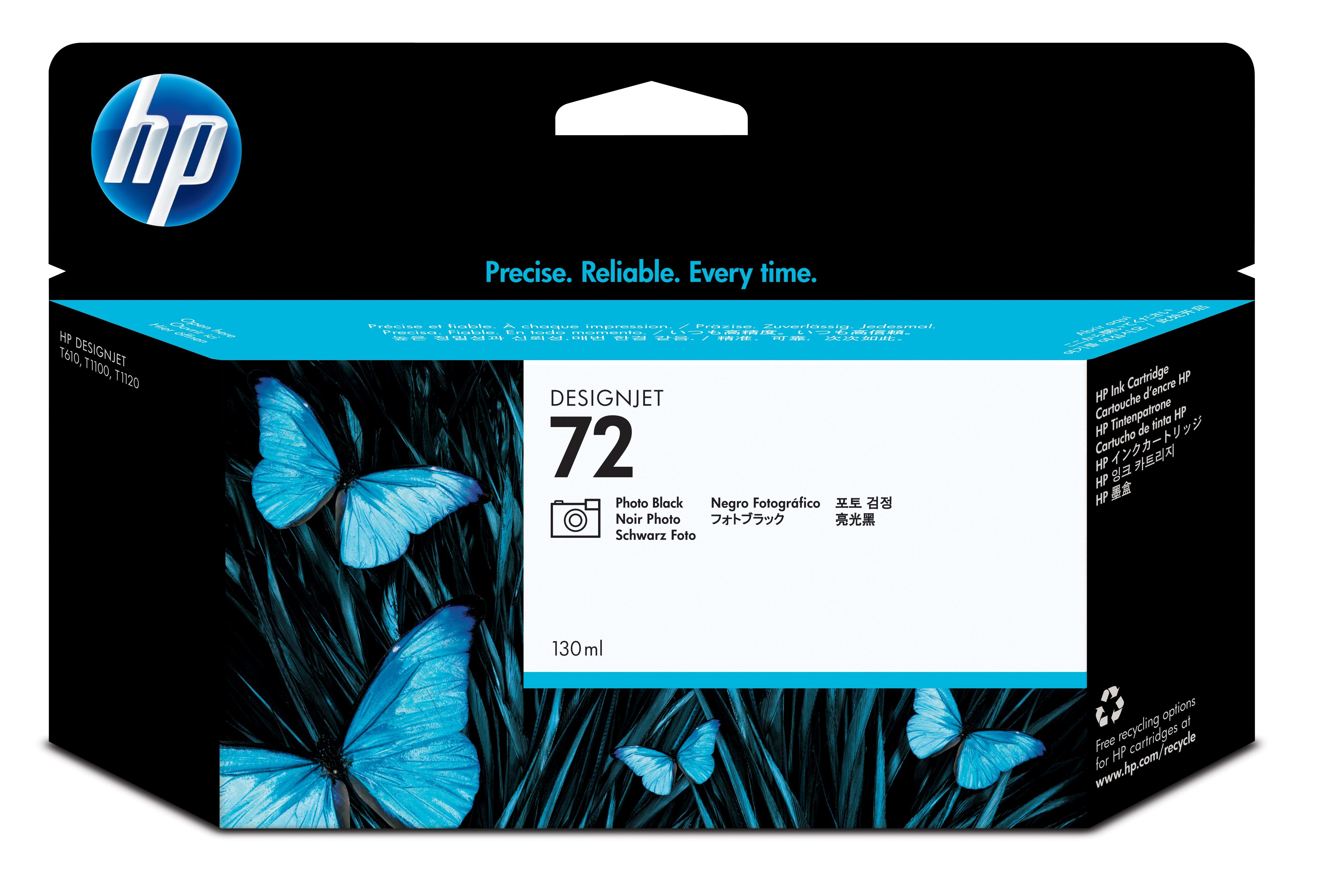 HP 72 Zwarte Foto Inktcartridge - 130 ml