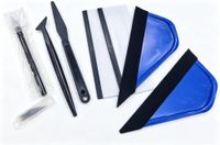 Romon 7-delig gereedschap voor het leggen van autofolie, lange schraper wit blauw