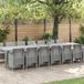 Maison Exclusive Mobilier d'extérieur de qualité supérieure - Ensemble de salle à manger pour jardin avec coussins, 15 pièces, gris clair, matériau PP