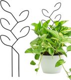 Wan GmbH Klimrek - Steun Metaal - Steun - Artful Bladvorm - Stabiele Constructie - Zwart