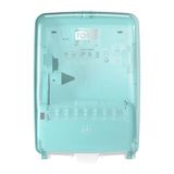 Tork W6 Wasplek Poetspapier Dispenser Wandmontage Wit en Turquoise, Waterbestendig, 651420