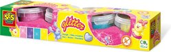 SES Klei - Glitterkleuren - 4 x 90g - Soepel Blijvende Klei - 1+ jaar