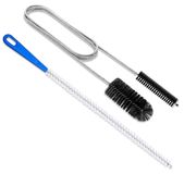 Déboucheur d'évier - Brosse de vidange - Nylon et acier inoxydable - 155 cm et 45 cm - Lot de 2 pièces