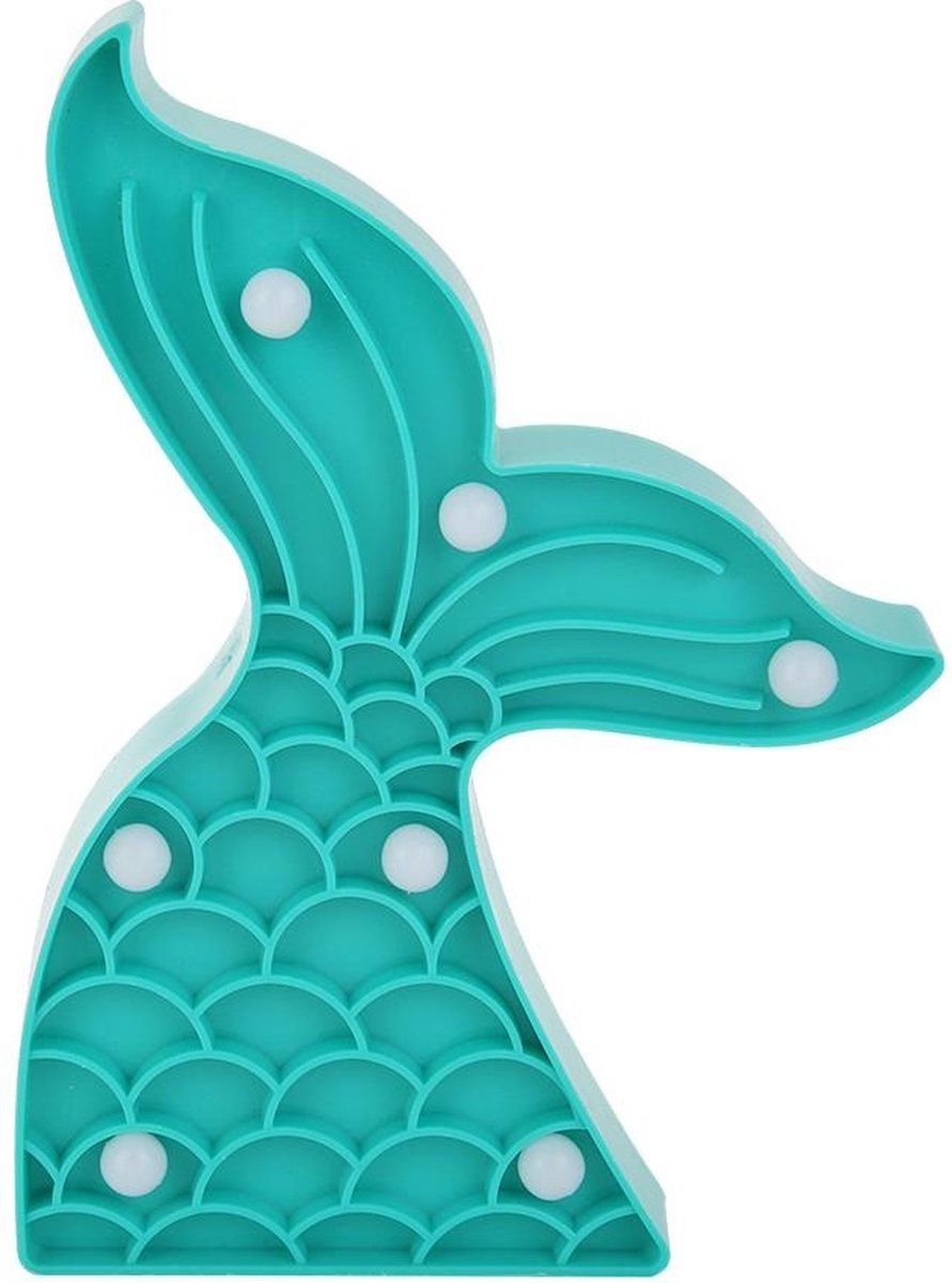 Luminous Luxury Nachtlamp Zeemeermin Staart - Groen - 22*17cm - Kinderkamer Babykamer